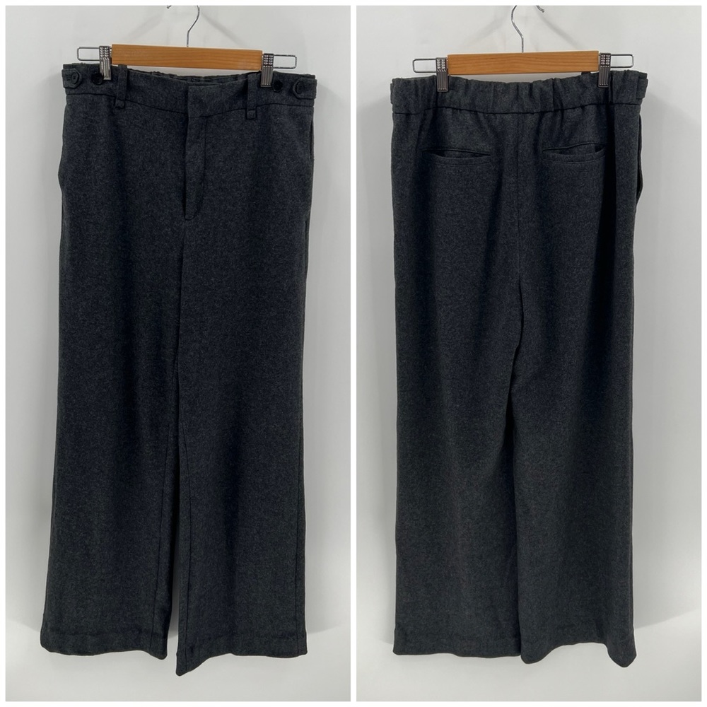 Banana Republic wool blend wide leg trousers